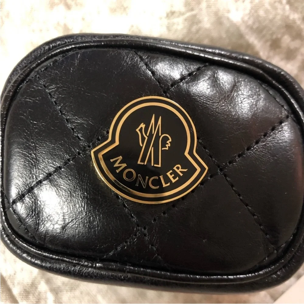 Moncler Black Mini Coin Purse Perfect Stocking Stuffer! - Picture 1 of 10